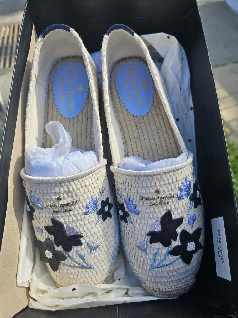 Brand NEW Kate Spade Floral Embroidered Espadrilles